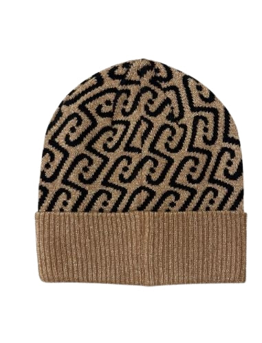 Liu Jo  BEANIE LOGO JACQ  2F6017 M0300 Col. 00417  cammello nero