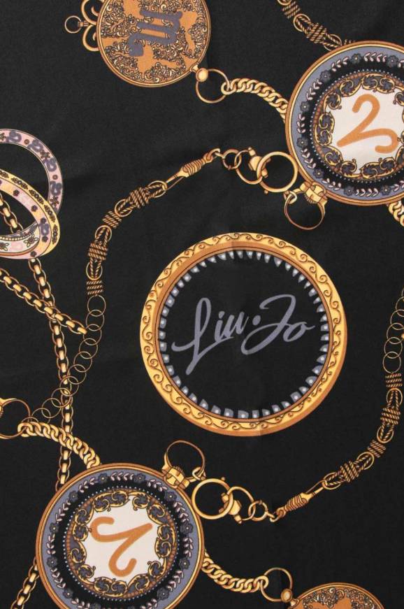 Liu Jo  Ecs Foulard Ecosostenibile Segni 120x120  art 2F2049 T0300 Col 22222 Nero