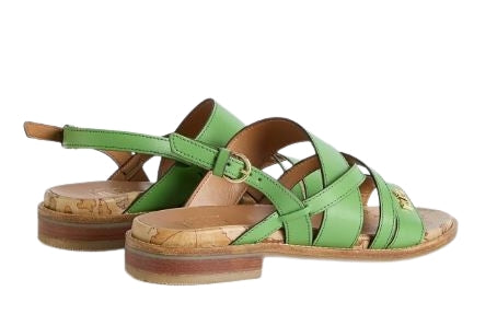 Alviero Martini 1A Classe Sandalo In Pelle Liscia  Z1081 8578 Verde Bali