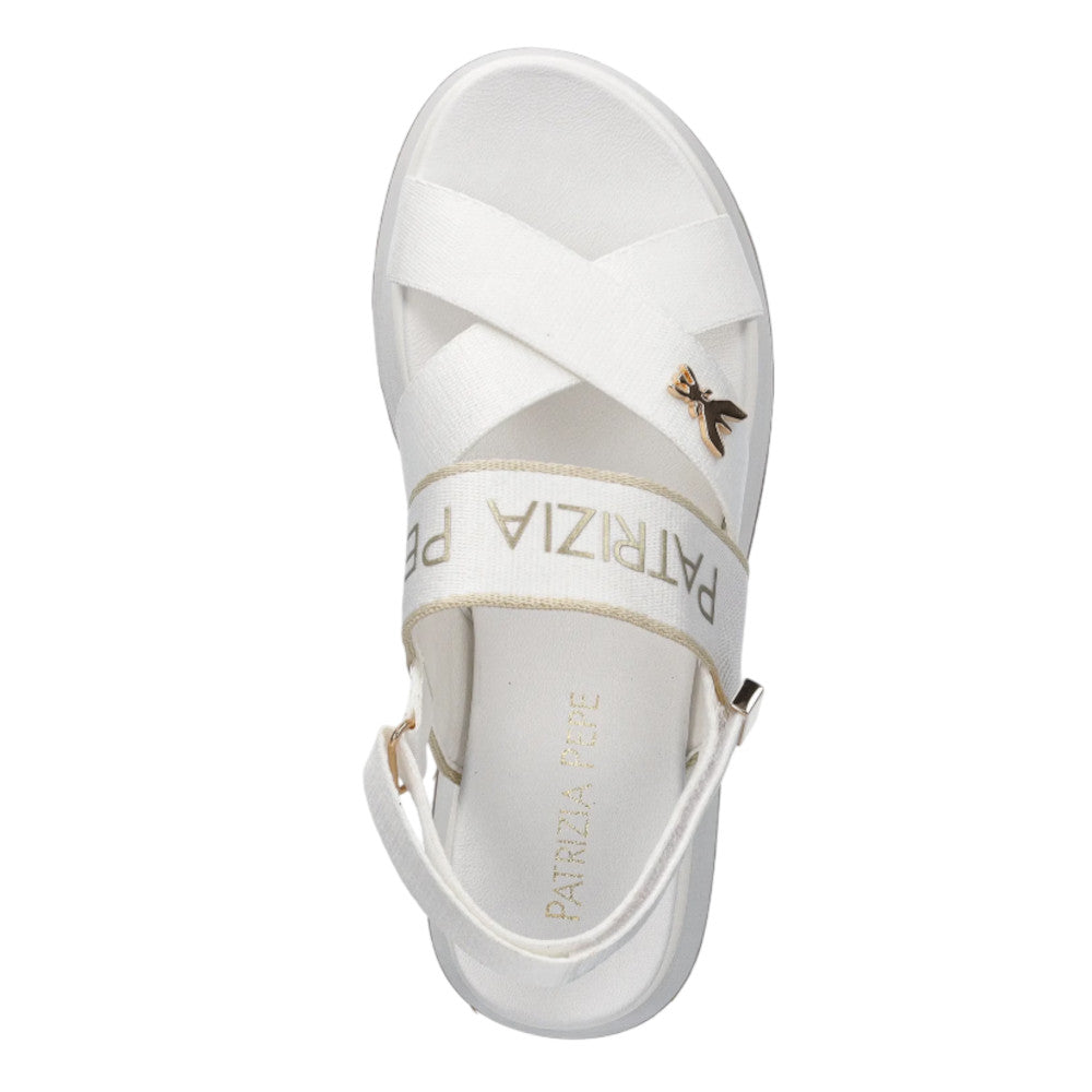 Patrizia Pepe Ciabatta Tessuto bianco PPJ333.06 Colore bianco