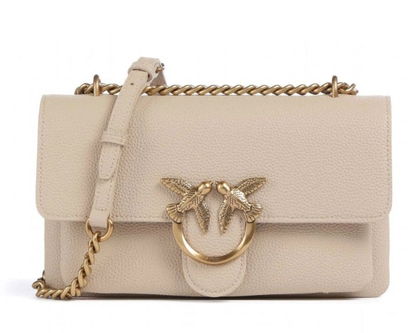 Pinko Borsa Love One Soft Mini Pelle 104528 Bottalata Beige