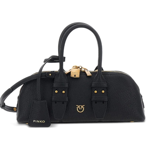 Pinko Borsa Bowling Horizontal Bottalato Grande PLTT 105334 Nero