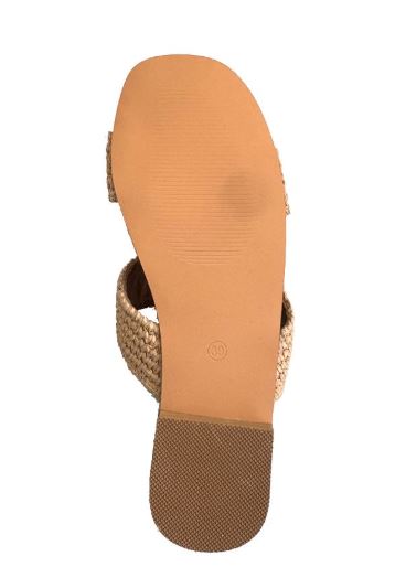 Alviero Martini 1A Classe Ciabatte Slipper In Rafia LM 1199 9881 Col 0578 Natural Color