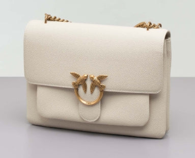 Pinko Love One Soft Big  Pelle Bottalata  White