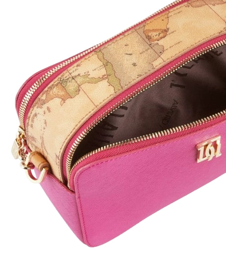Alviero Martini 1A Classe Rich Winter Bag Tracollina Reporter 2 Zip LB08 R407 Col 0298 Ciclamino