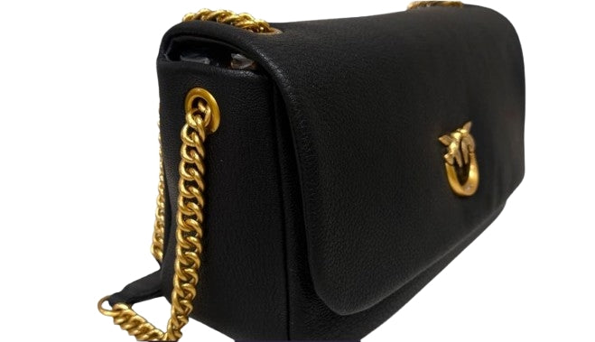 Pinko    Click Soft Horizontal  107022  A3CX Pelle  bottolato  black
