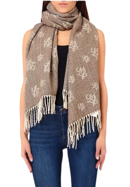 Liu Jo  STOLA  JACQUARD LOGO 2F6034 T0300 Col.00533 T. moro