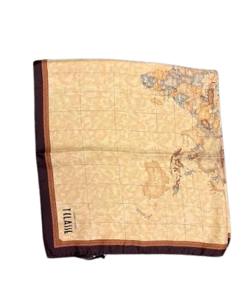 Alviero Martini 1A Classe Foulard In Seta 90x90 Geo Classic  K 3190 Aloe  Col 0034 Burgundy