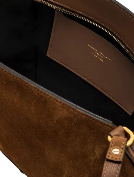 Gianni Chiarini  Borsa a spalla in suede BS 12037 BLOOM Cognac