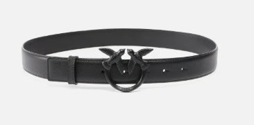 Pinko Cintura  Love Berry in Pelle Black 3 cm.  Fibbia Black   TG. M