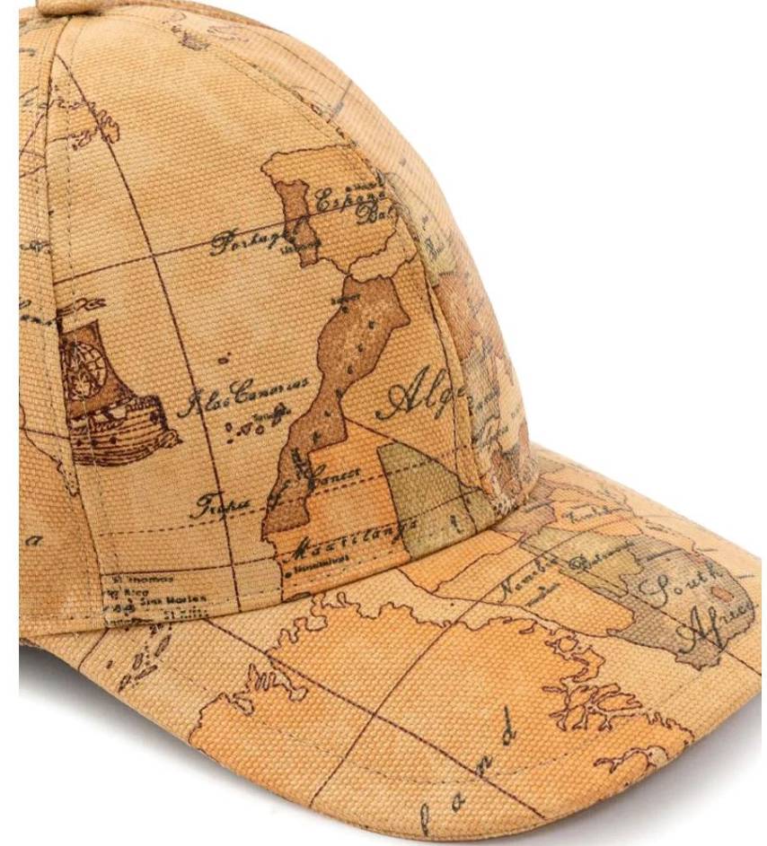 Alviero Martini 1A Classe Cappello Baseball Donna Canvas TG S Geo Classic L H233 9431 Natural