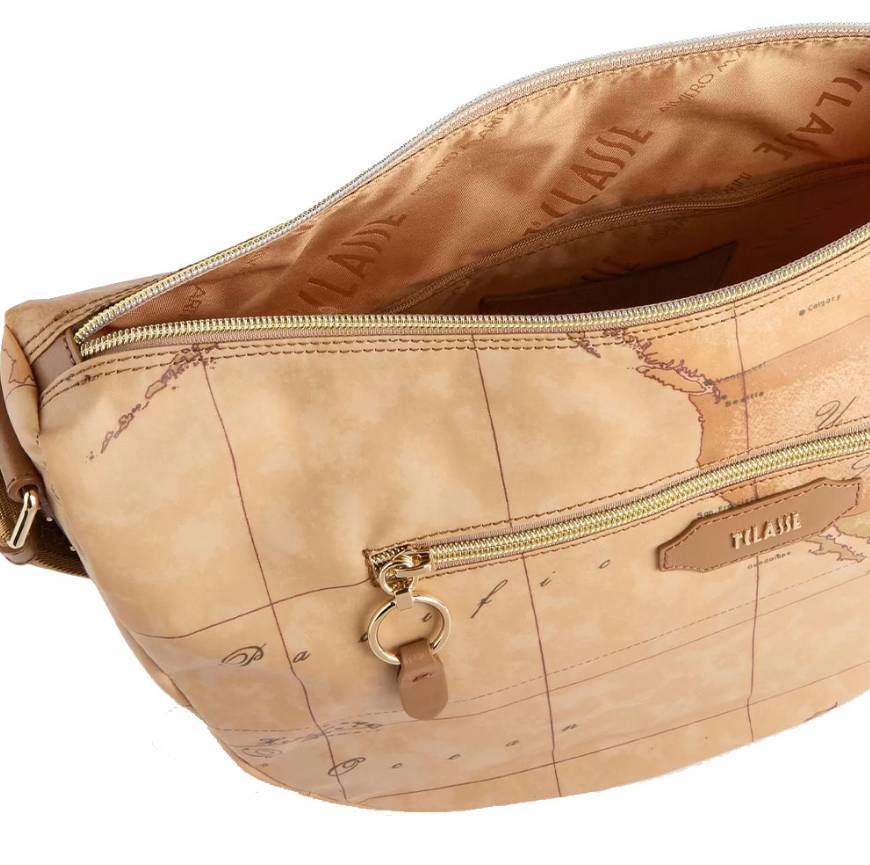 Alviero Martini 1a Classe Social Soft Mezzaluna Grande L LB99 S578 Col 0970 Tabacco