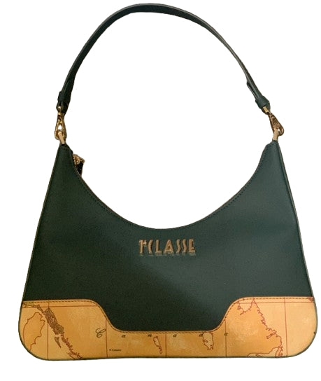 Alviero Martini 1A Classe Tracolla C/Patta Gommato LM LE01 9636 Col  0616 Verde Bottiglia