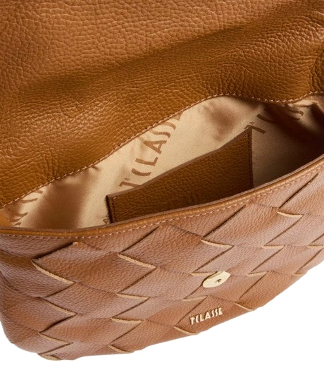 Alviero Martini 1A Classe Pura Leather Sottospalla Con Patta LC49 I630 Col 0970 Tabacco