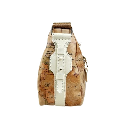Alviero Martini 1a Classe Tracolla a Mezzaluna Soft Fusion Media L LB98 S578 Col 0905 Avorio