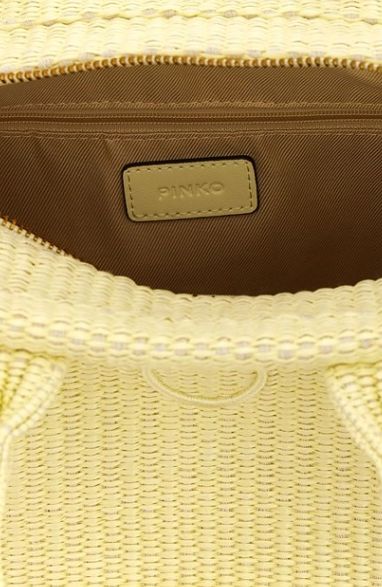 Pinko  Beach Shopper Mini Rafia Yellow
