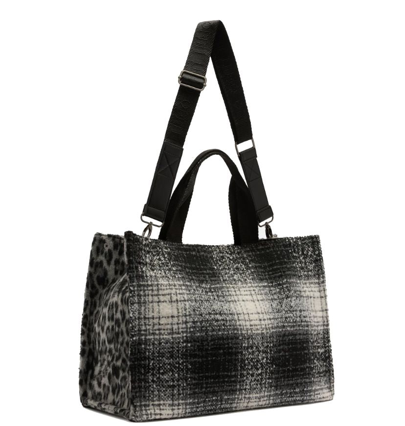 Borsa a mano Liu Jo L Tote 2F5027 T6089 Col R9449 Check Black