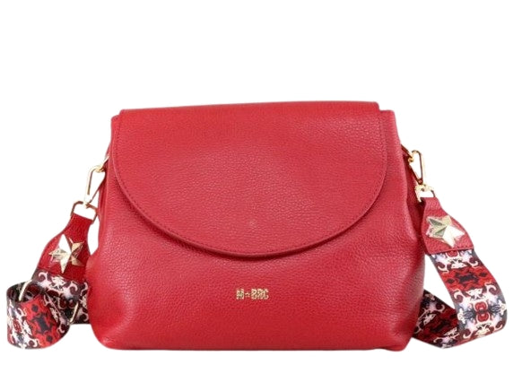 M BRC Borsa A Tracolla in Pelle Linea  Obona T086 Colore Rosso