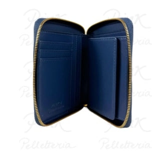 Pinko Portafoglio Taylor Zip Around Blu Indaco