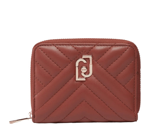 Portafoglio donna Liu Jo Achala XL zip around trapuntato Red Tea/Cuoio AF2225 E0426
