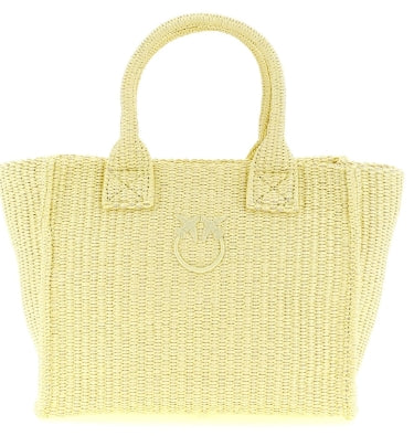 Pinko  Beach Shopper Mini Rafia Yellow