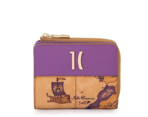 Alviero Martini 1A Classe Portafoglio Zip e Scomparti PP97 9921 Col 0261 Purple Bouganville
