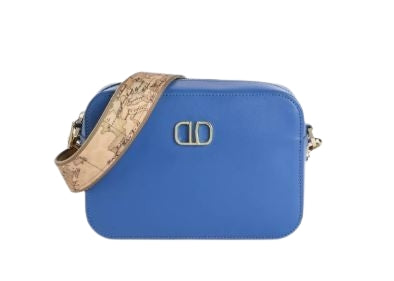 Alviero Martini 1A Classe Tracolla Reporter In Pelle Geo Summer Feeling LC92 8620 Col 0129 Blu Astrale