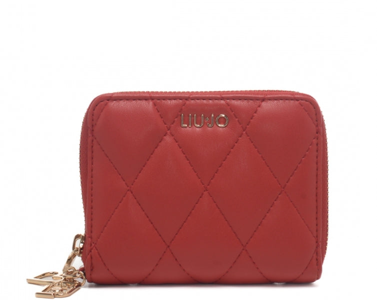 Liu Jo Portafoglio Trapuntato ECS M Zip Around Astilbe AF3363 E04266 Rosso