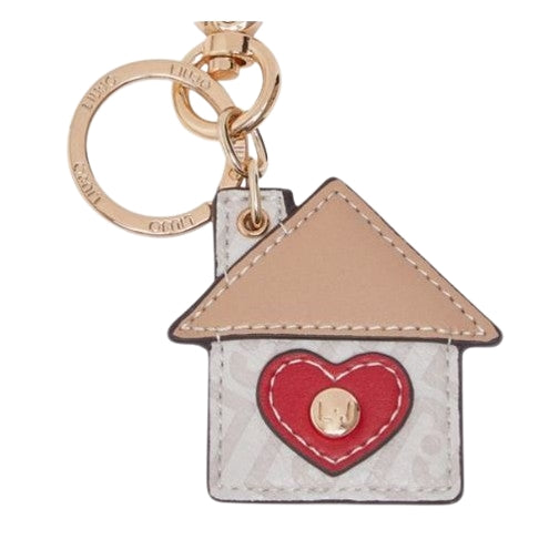 Portachiavi LIU JO  house  key ring AA6179 E1118  Col. X0459 Cream