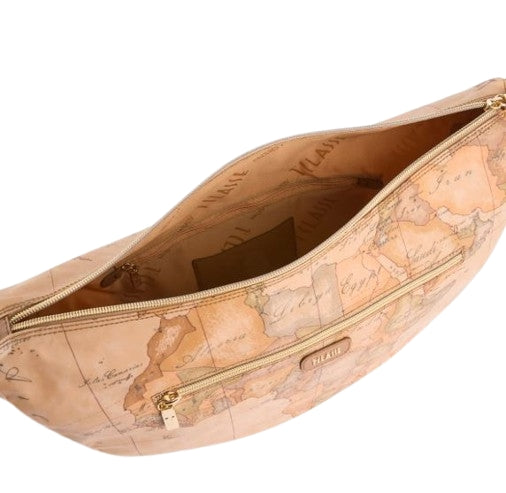 Alviero Martini 1A Classe Tracolla Mezzaluna Grande C/Tasca Geo Soft Petals L LE54 S578 Col.  0970 Tobacco