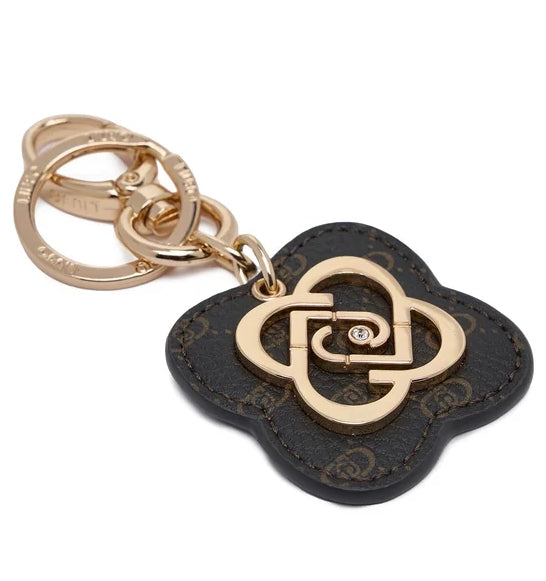 Portachiavi LIU JO Key Ring FLOWER AF5221 E0538 Monogram Marrone
