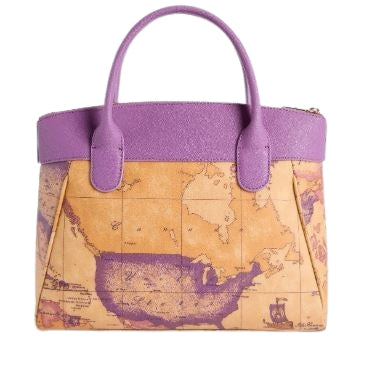 Alviero Martini 1A Classe Geo  Boungaville Borsa A Mano Con Tracolla Staccabile L LE75 9921 Col. 0261 Purple Bou