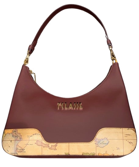 Alviero Martini 1A Classe Tracolla Gommato LM LE01 9636 Col 0286 Wine