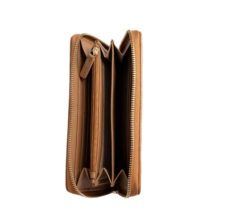 Alviero Martini 1A Classe Portafoglio Donna Soft Petals  Ziparound L PP77 S578 Col 0970 Tobacco