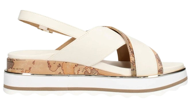 Alviero Martini 1A Classe SandaloN 241 0371 Col. A630 Off White7Geo Beige