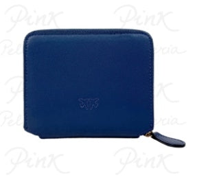 Pinko Portafoglio Taylor Zip Around Blu Indaco