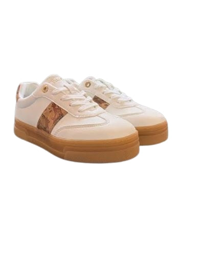 Alviero Martini 1A Classe Sneaker  pelle N 2406 0289  Col . X013 White/Beige Geo